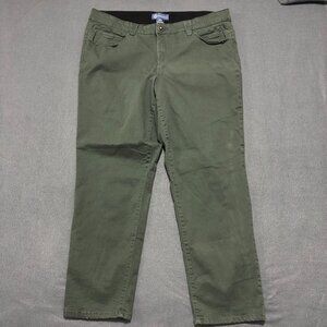 Democracy "Ab"solution Jeans Women's 20W Olive Green Straight Leg Stretch Waist